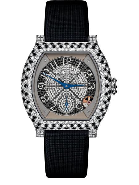 élégante 40 mm Platine Sertie de diamants et pierres précieuses