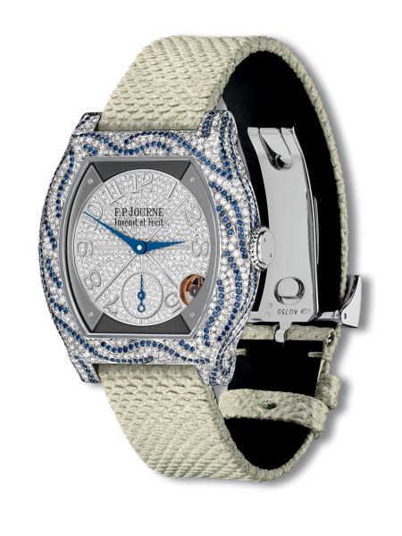 élégante 40 mm Platine Serti Artistique