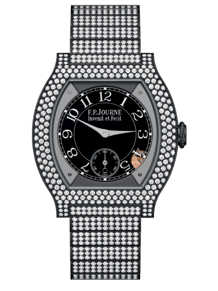 ÉLÉGANTE 40 MM TITALYT® avec 12 RANGS DE DIAMANTS et bracelet serti